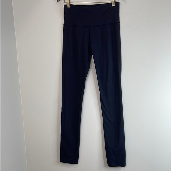 Lululemon Skinny Groove Pant II Full-On Luon (Roll Down) Black High Waisted 6 - Picture 2 of 8